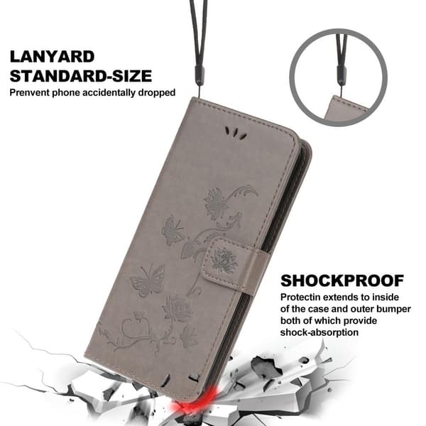 Butterfly Plånboksfodral till Huawei P40 - Grå