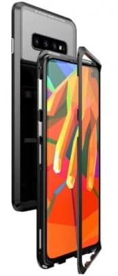 Samsung Galaxy S10 Magnetram Svart + Härdat glas Baksida