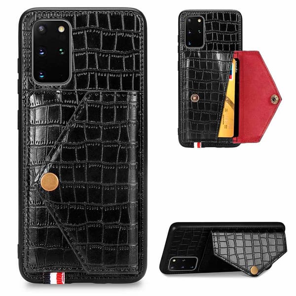 Samsung Galaxy S20 Plus - Praktiskt Stilrent Skal med Kortfack