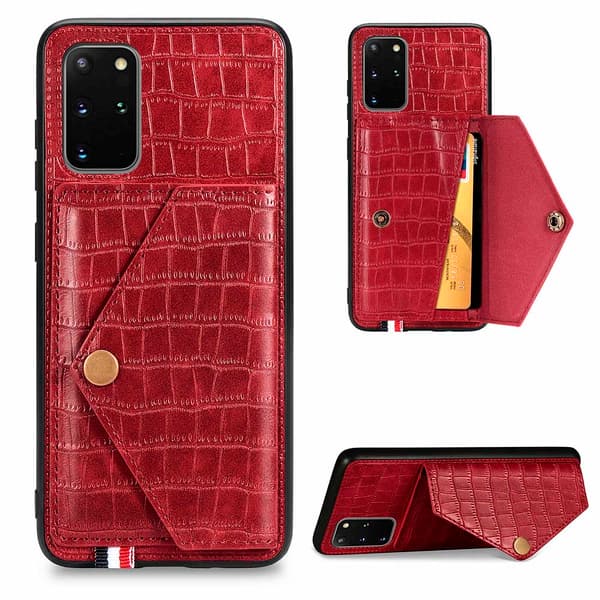 Samsung Galaxy S20 Plus - Praktiskt Stilrent Skal med Kortfack