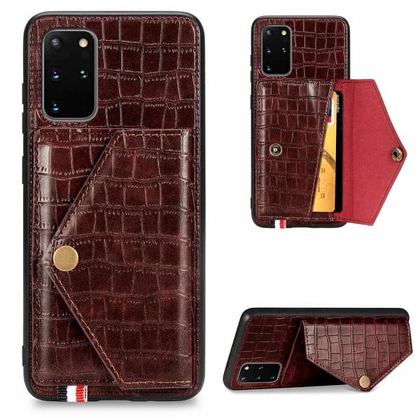 Samsung Galaxy S20 Plus - Praktiskt Stilrent Skal med Kortfack