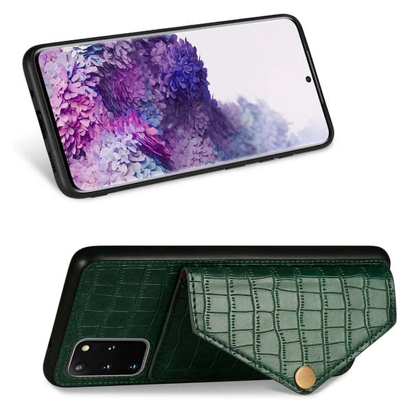 Samsung Galaxy S20 Plus - Praktiskt Stilrent Skal med Kortfack