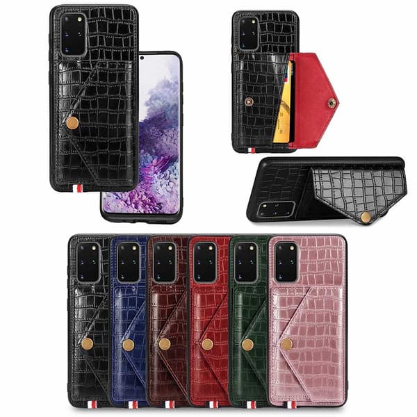 Samsung Galaxy S20 Plus - Praktiskt Stilrent Skal med Kortfack