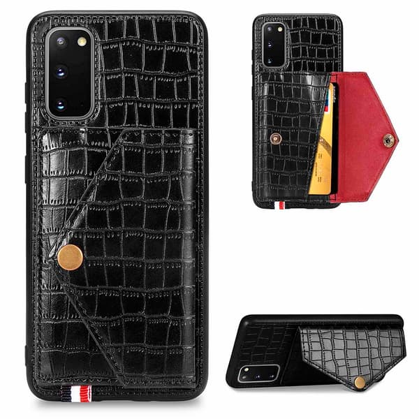 Genomtänkt Skal med Korthållare - Samsung Galaxy S20