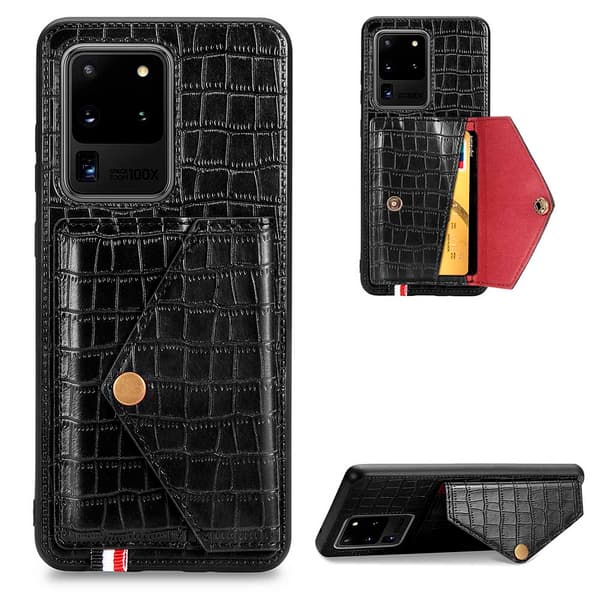 Samsung Galaxy S20 Ultra - Genomtänkt Skal med Kortfack