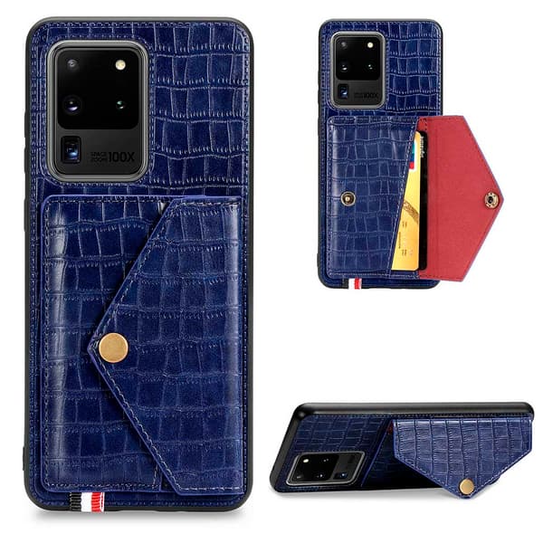 Samsung Galaxy S20 Ultra - Genomtänkt Skal med Kortfack