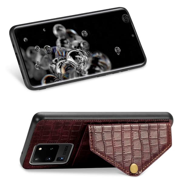 Samsung Galaxy S20 Ultra - Genomtänkt Skal med Kortfack