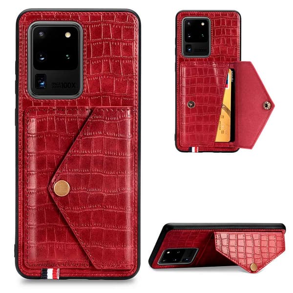 Samsung Galaxy S20 Ultra - Genomtänkt Skal med Kortfack