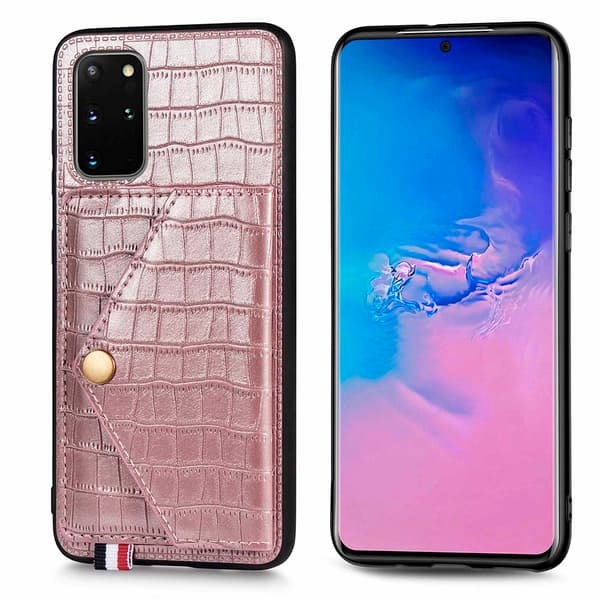 Robust Skal med Korth�llare - Samsung Galaxy S20 Plus Roséguld