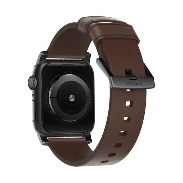NOMAD Apple Watch 40/38mm Armbånd Modern Band Sort/Rustic Brown