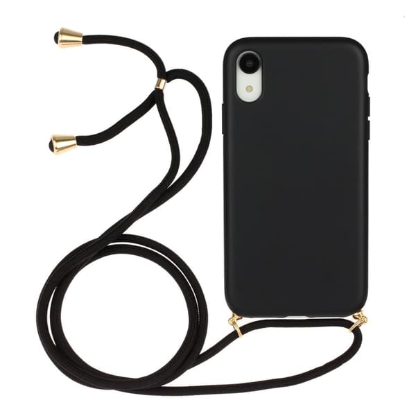 iPhone Xr Cover med Strop Sort