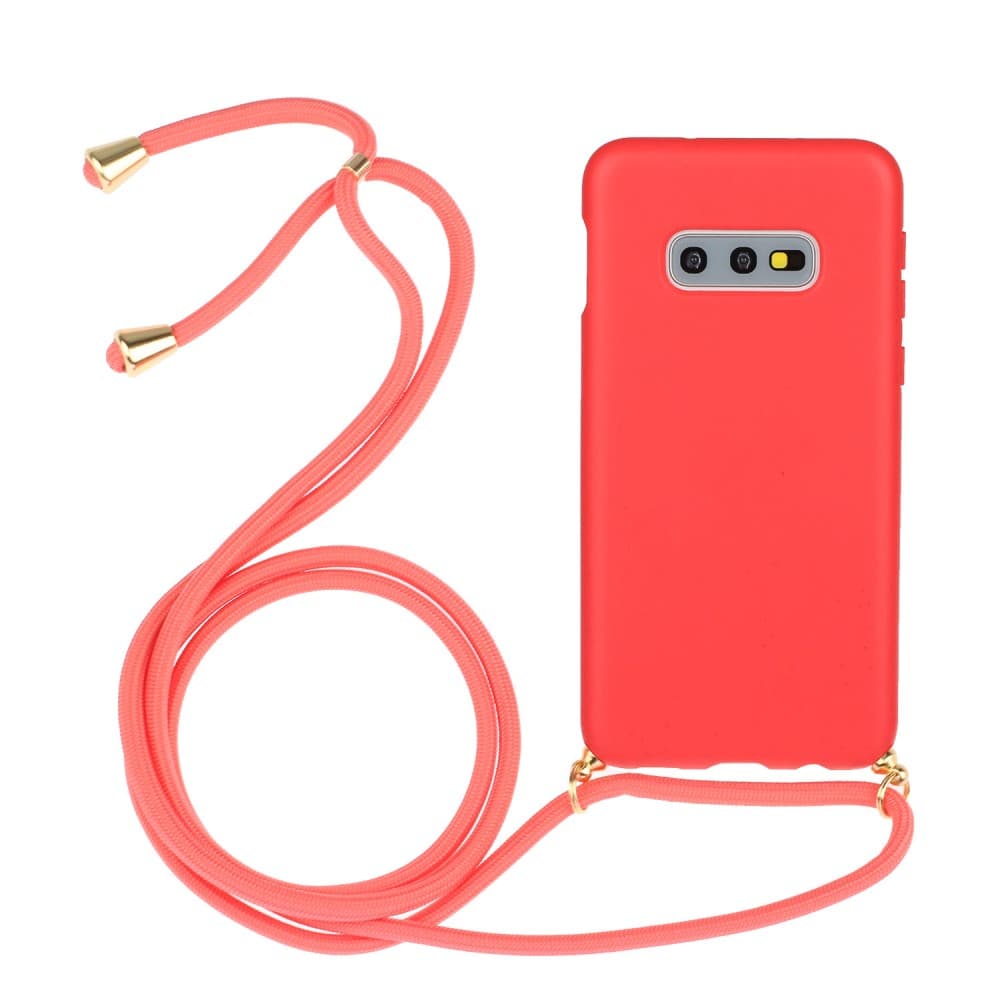 Samsung Galaxy S10E Suojakuori med Strap Punainen
