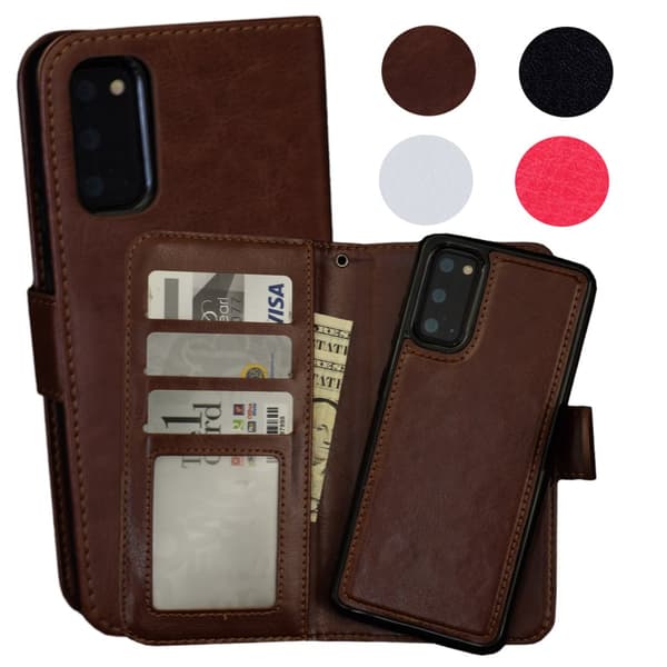 Comfort & Protection Galaxy S20 - Leather Case! White