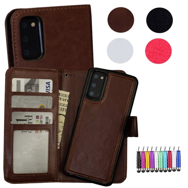 Protect your Samsung Galaxy S20 with Leather Case! Black