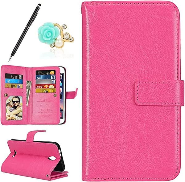 Elegant Exklusivt 9-korts Plånboksfodral - iPhone SE 2020 Rosa Rosa