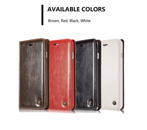 Elegant Pl�nboksfodral i L�der f�r iPHONE SE 2020 Vit