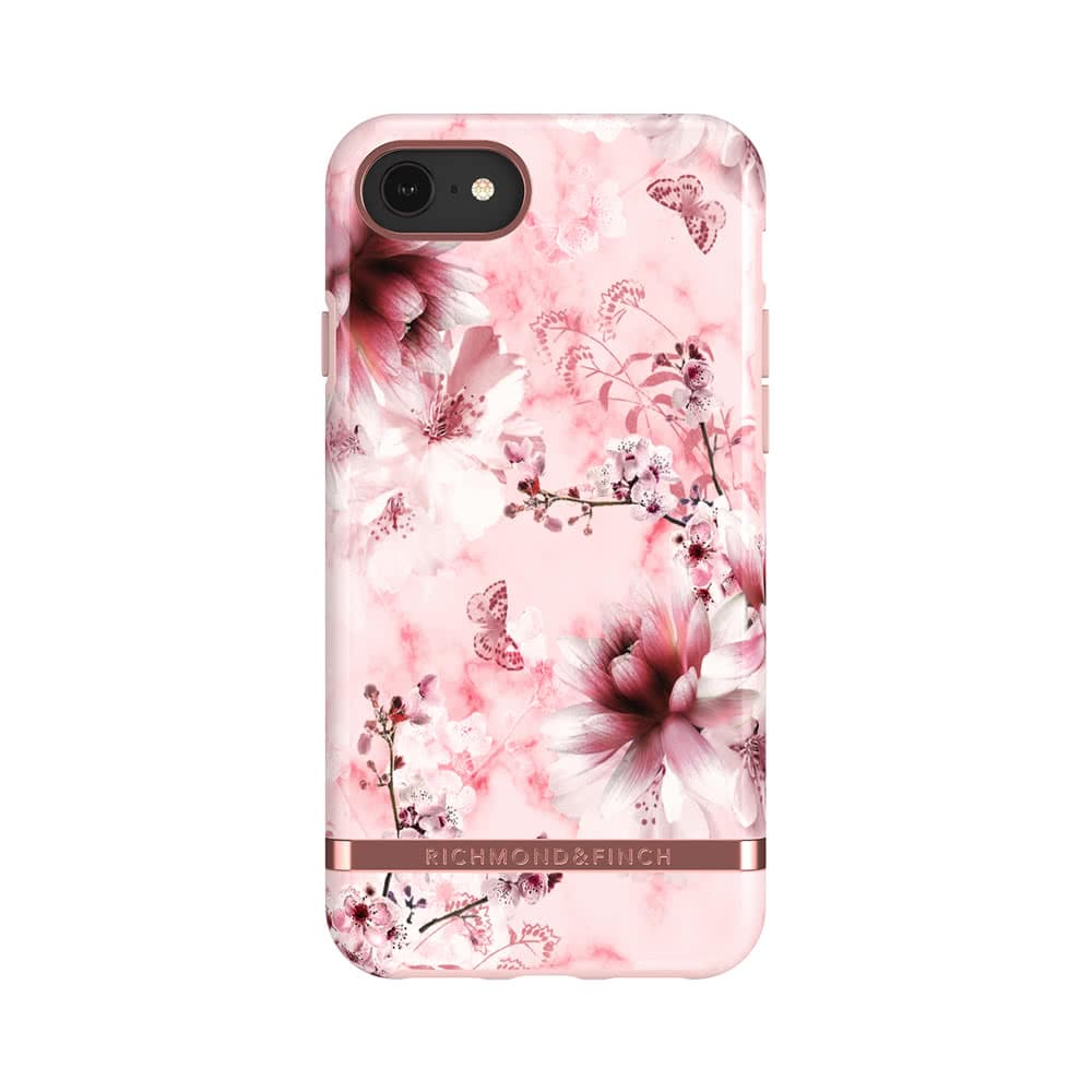iPhone 6/6S/7/8/SE 2020 Skal Pink Marble Floral