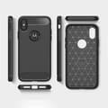 Miniatyrbild 2 av 4: Motorola Moto G8 Power - Flexibel Carbon Mjuk TPU Skal - Svart