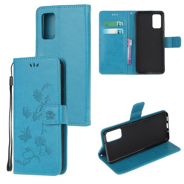Butterfly Plånboksfodral till Samsung Galaxy S20 Plus - Blå