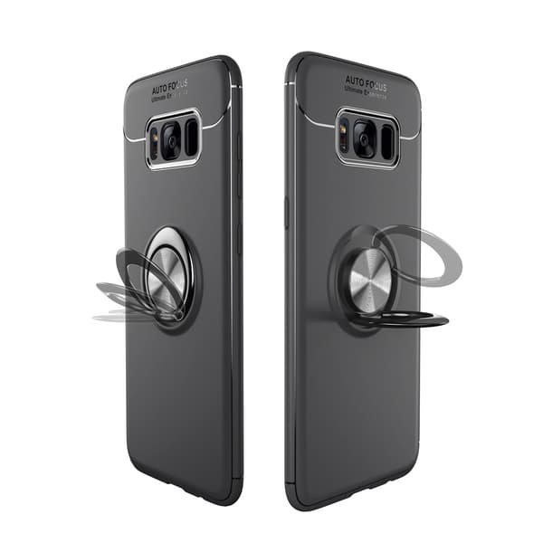 Magnetic Deksel med Ring for Samsung Galaxy S8 - Svart