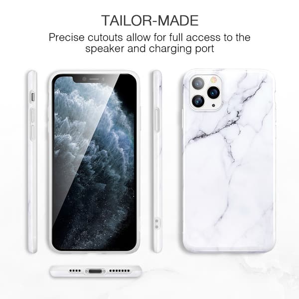 ESR Slim Soft Skal iPhone 11 Pro Max Marmor Vit