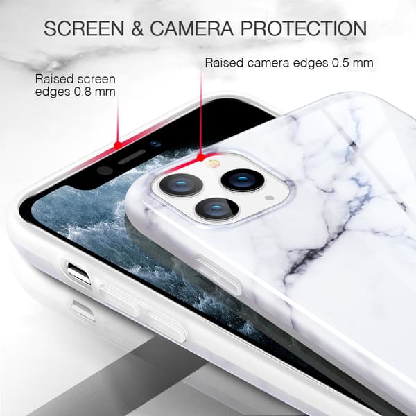 ESR Slim Soft Skal iPhone 11 Pro Max Marmor Vit