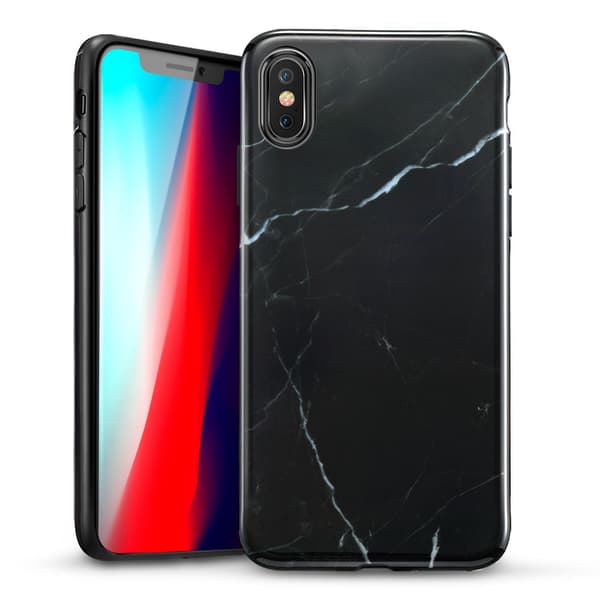 ESR Slim Soft Skal iPhone XS Max Marmor Svart