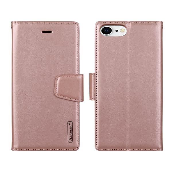 Elegant Plånboksfodral Dubbelfunktion - iPhone SE 2020 Roséguld
