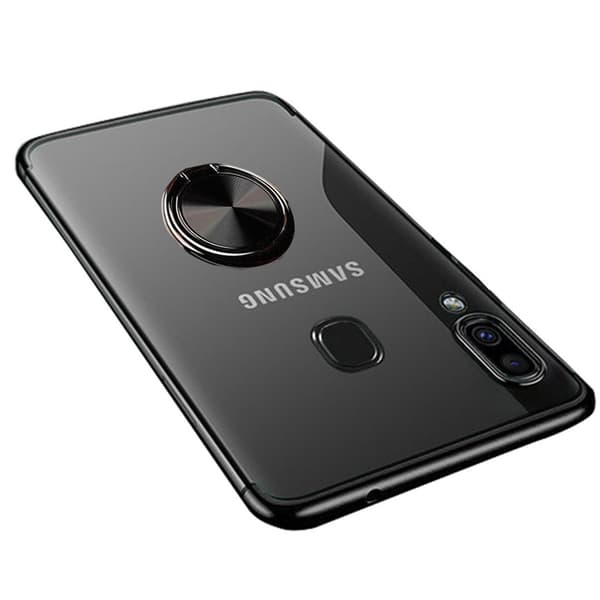 Samsung Galaxy A40 - FLOVEME Silikonskal med Ringh�llare