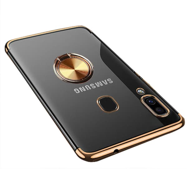 Samsung Galaxy A40 - FLOVEME Silikonskal med Ringh�llare