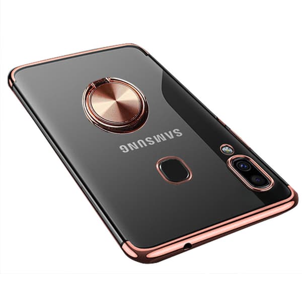 Samsung Galaxy A40 - FLOVEME Silikonskal med Ringh�llare