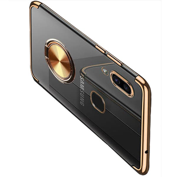 Samsung Galaxy A40 - FLOVEME Silikonskal med Ringh�llare