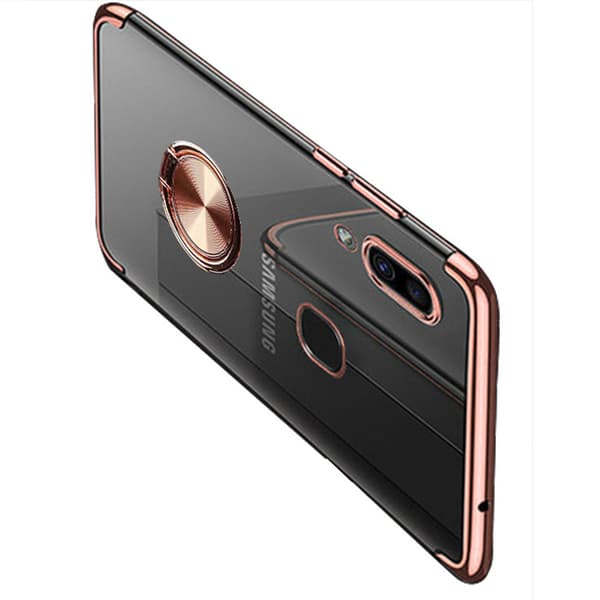 Samsung Galaxy A40 - FLOVEME Silikonskal med Ringh�llare