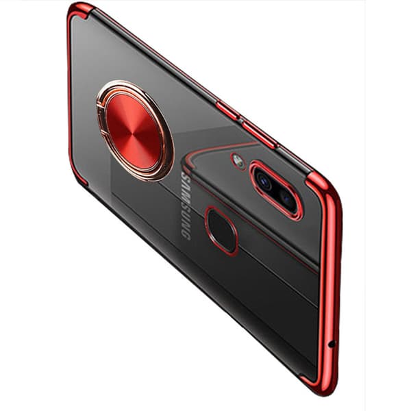 Samsung Galaxy A40 - FLOVEME Silikonskal med Ringh�llare