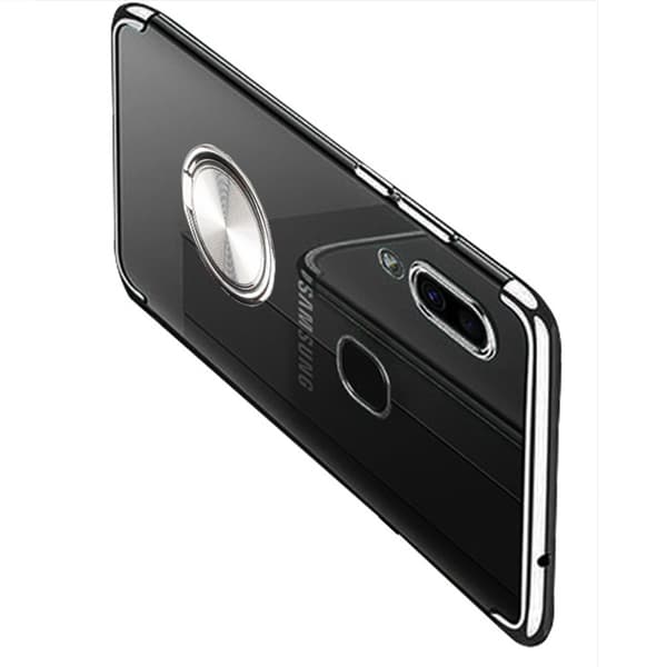 Samsung Galaxy A40 - FLOVEME Silikonskal med Ringh�llare