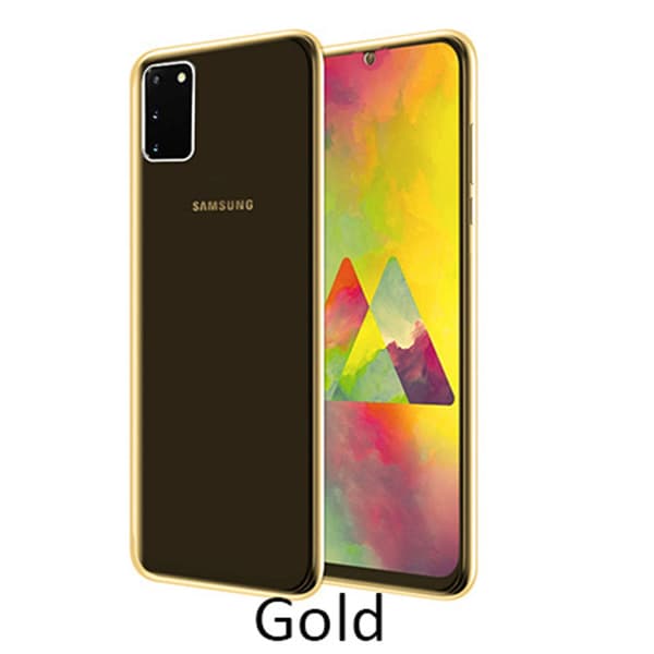 Samsung Galaxy S20 - Genomtänkt Dubbelskal i Silikon Guld
