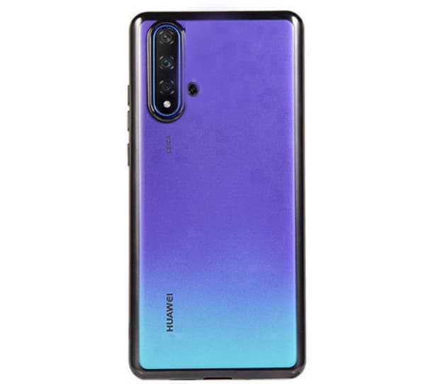 Huawei Nova 5T - Genomtänkt Floveme Silikonskal Svart