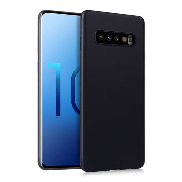Tunt Svart Galaxy S10 Plus Skal Mobilskal 1mm TPU