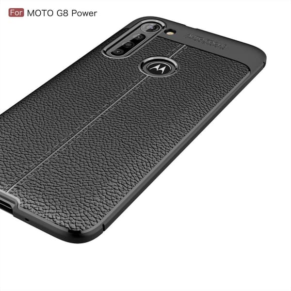 Motorola Moto G8 Power TPU skal Litchi Texture - Svart