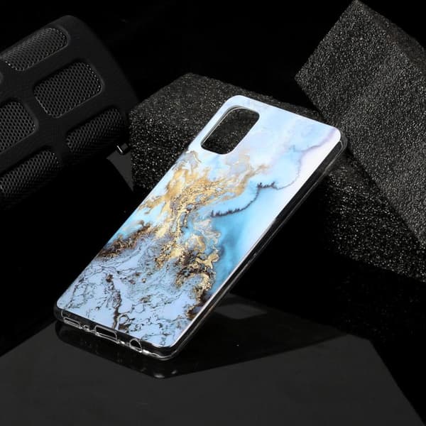 Marble Pattern IMD TPU Soft Back Case for Samsung Galaxy A41 - Style C