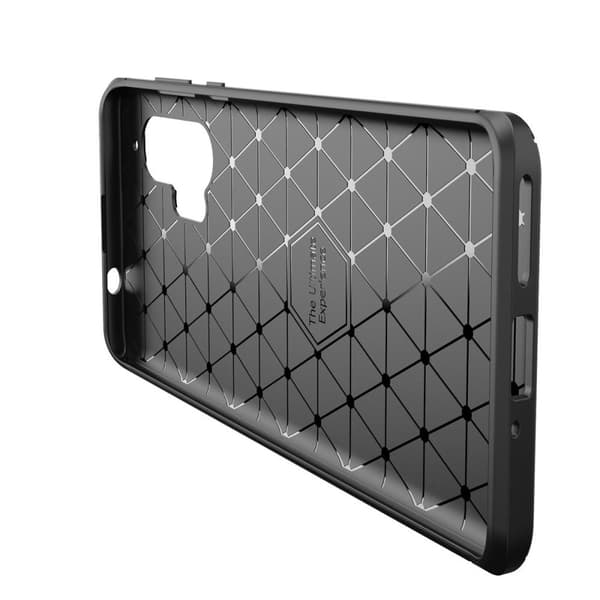 Carbon Fiber Anti-drop Soft TPU Case for Motorola Edge+ - Black