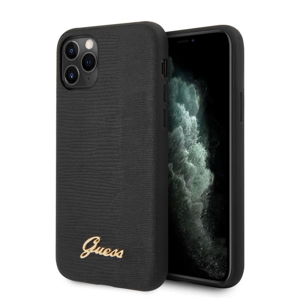 iPhone 11 Pro Max Suojakuori Lizard Musta