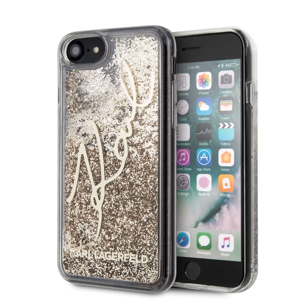 iPhone 7/8/SE 2020 Suojakuori Glitter Signature Keltainend