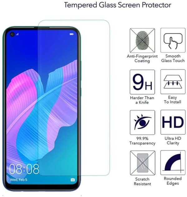 2 Pack Huawei P40 Lite Härdat glas Skärmskydd