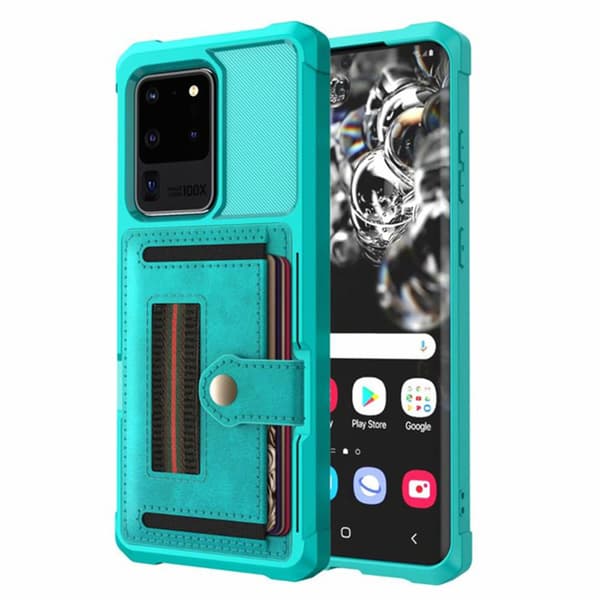 Samsung Galaxy S20 Ultra - Stilsäkert Skal med Korthållare