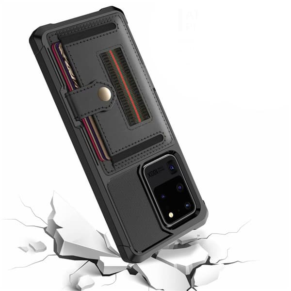 Samsung Galaxy S20 Ultra - Stilsäkert Skal med Korthållare