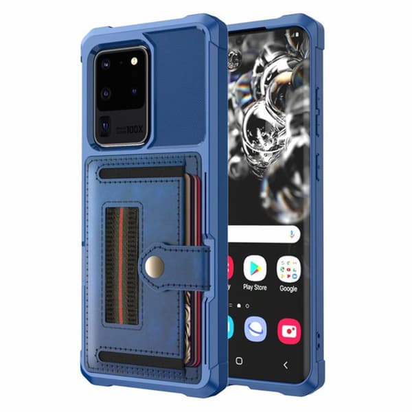 Samsung Galaxy S20 Ultra - Stilsäkert Skal med Korthållare