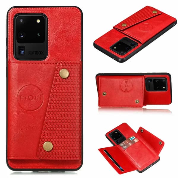 Samsung Galaxy S20 Ultra - Genomtänkt Skal med Kortfack