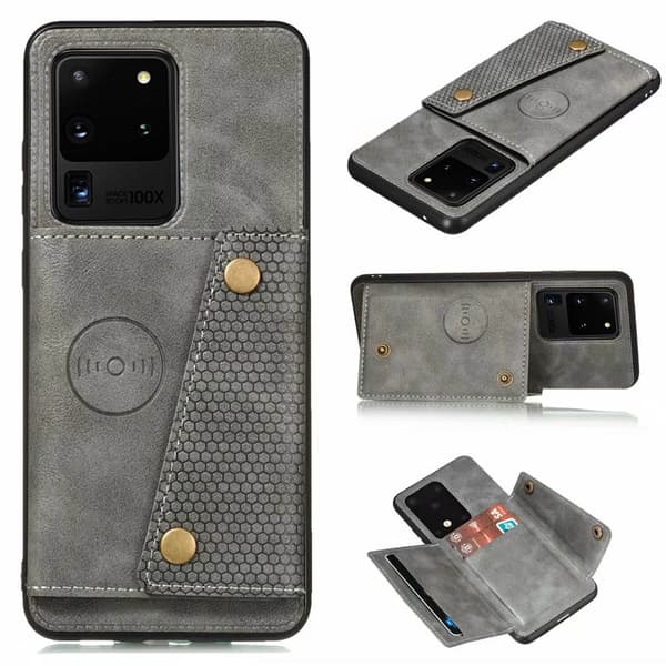 Samsung Galaxy S20 Ultra - Genomtänkt Skal med Kortfack