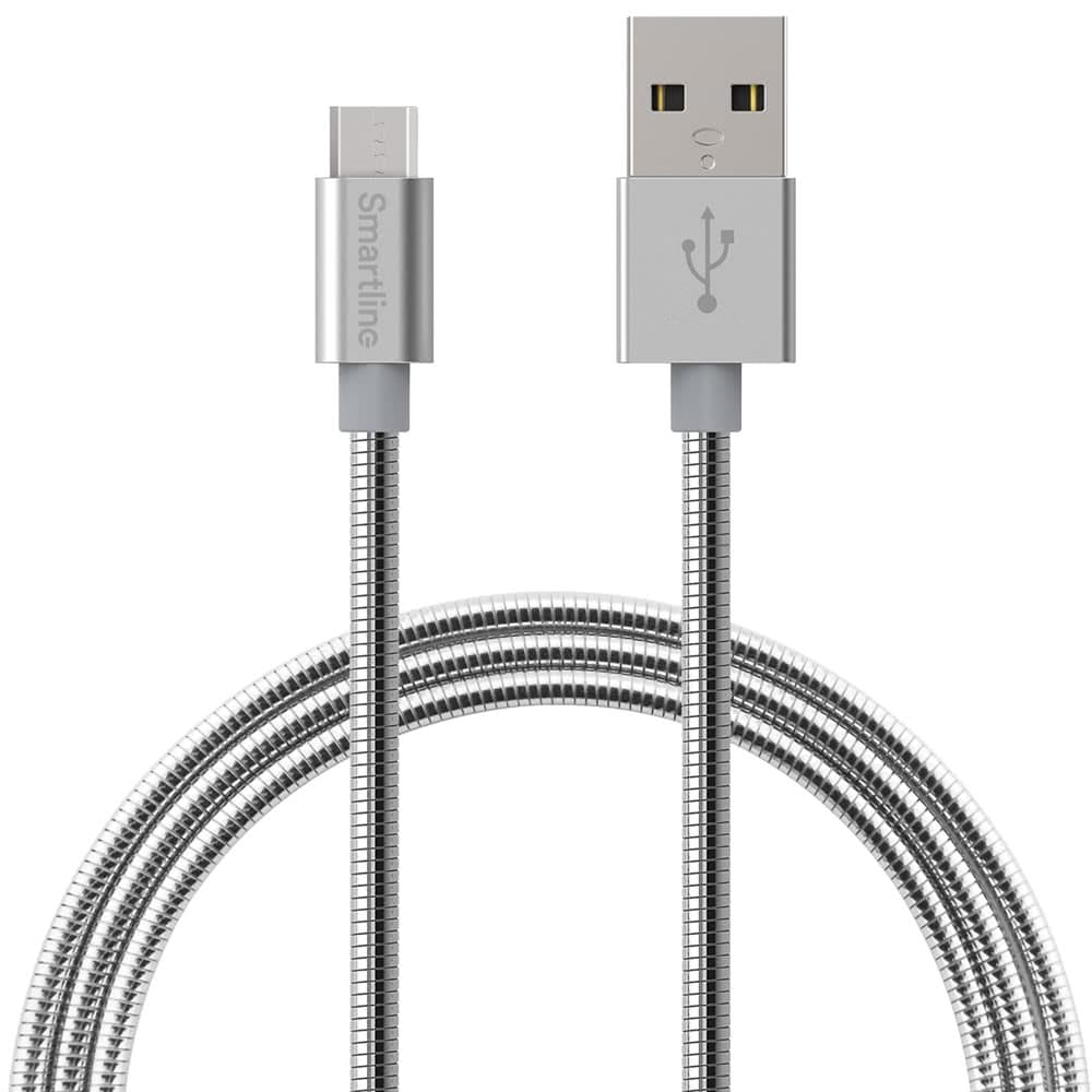 Micro-USB Kaapeli 1m Metalliic Hopea